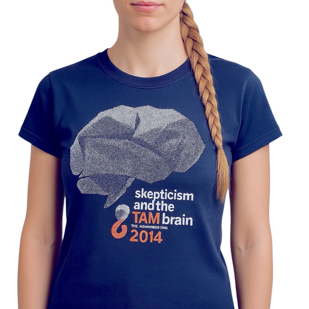 Science Brain Tee Short Sleeve Navy Gildan New